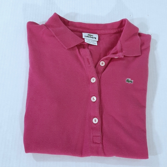 Lacoste Pique Polo Shirt Croc Logo - Picture 3 of 4
